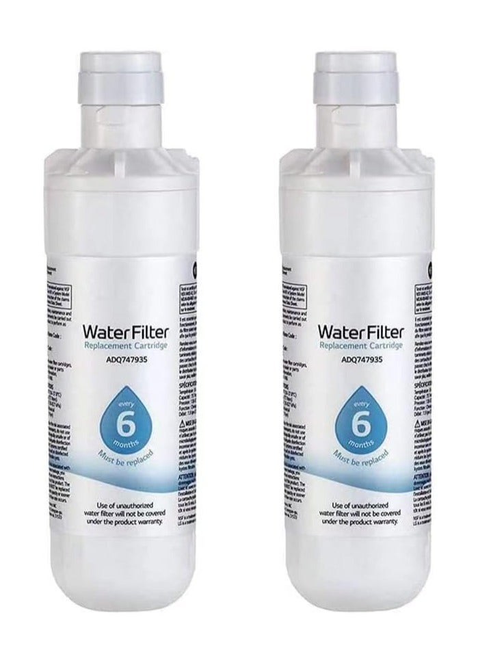 فلتر مياه الثلاجة، LT1000P لفلتر تنقية مياه ثلاجة LG، استبدال لمدة 6 أشهر / 200 جالون لـ Kenmore9980 (عبوة من 2) - Image 1